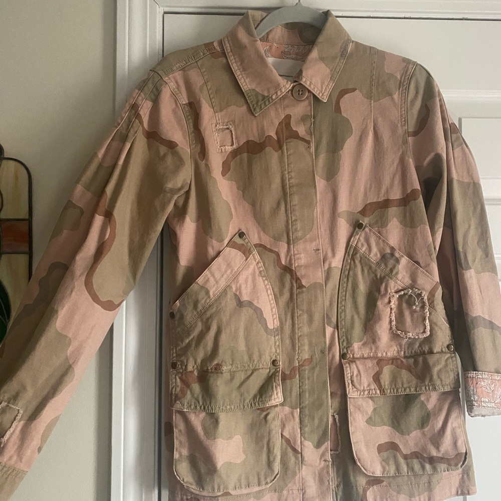 NEVER WORN Anthropologie Brown Tan Utility Jacket with soft Fabric
